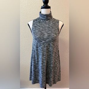 Anthropologie turtleneck sleeveless tunic top